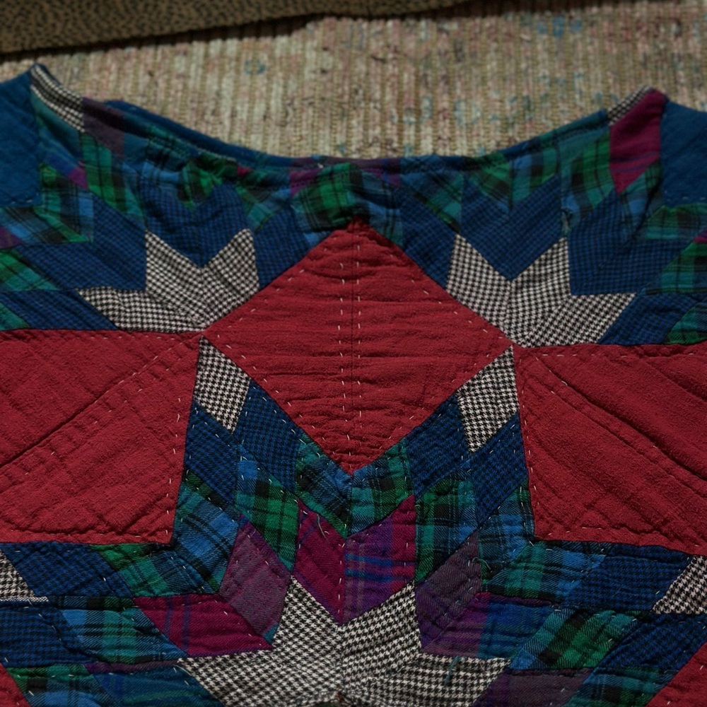 Ooak Colorful Patchwork Crop Top - image 3